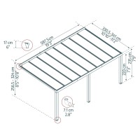 Palram Canopia Stockholm 11 X 19 Patio Cover Grayclear