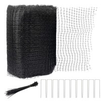 Hourleey Bird Netting 7 X 100 Ft Black Deer Fence Netting Reusable Protective Garden Netting For Vegetables Plants Fruit Trees