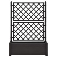 Vidaxl Garden Planter With Trellis 394X169X559 Pp Anthracite