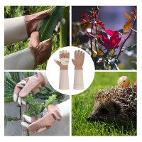 Handlandy Long Gardening Gloves For Men Women Thorn Proof Rose Pruning Gloves Leather Gauntlets Garden Gloves Yard Work Glove