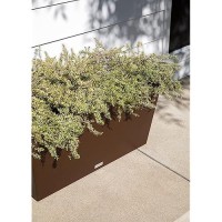 Veradek Pure Series Midori Trough Planter - Large Rectangular Planter For Indoor Or Outdoor Deck/Porch | Durable All-Weather Use With Drainage Holes | Modern Decor For Shrubs  Flowers  Small Plants