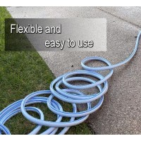 Atlantic Heavy Duty Garden Hose 58 Inch X 8 Foot Blue Color Short Connection Leader Hose With Malefemale Connectors 8Ft