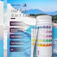 Aqualuna Test Strips For Hot Tub And Spa 125 Ct Quick And Accurate Testing For Water Total Hardness Free Chlorinebromine T