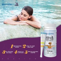 Aqualuna Test Strips For Hot Tub And Spa 125 Ct Quick And Accurate Testing For Water Total Hardness Free Chlorinebromine T