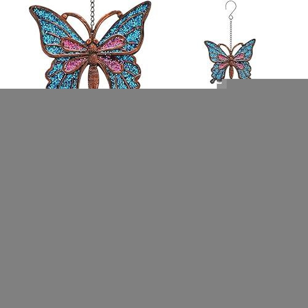 Butterfly Wind Chimes - Wind Chimes For Outside Deep Tone 34 Inches 5 Aluminum Tubes  Birthday Anniversary Memorial Gifts For Mom  Grandma  Daughter  Decoration For Home  Garden  Patio  Backyard