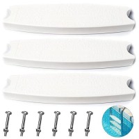 Tongass 3Pack White 18 Universal Pool Ladder Steps Replacement Heavyduty Molded Plastic Swimming Pool Ladder Rung Step Wi