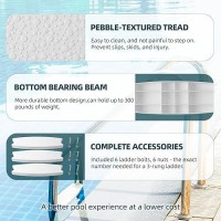 Tongass 3Pack White 18 Universal Pool Ladder Steps Replacement Heavyduty Molded Plastic Swimming Pool Ladder Rung Step Wi