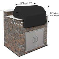 Covers All Builtin Outdoor Grill Cover Durable Heavy Duty 18 Oz Waterproof Cover Tuff Material With Air Pocket Elastic For