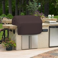 Covers All Builtin Outdoor Grill Cover Heavy Duty 18 Oz Waterproof Cover Max Material With Air Pocket Elastic For Snug Fit