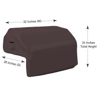 Covers All Builtin Outdoor Grill Cover Heavy Duty 18 Oz Waterproof Cover Max Material With Air Pocket Elastic For Snug Fit