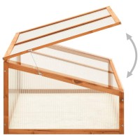 vidaXL Wooden Greenhouse for Outdoor Gardens Versatile Firwood PC Board Construction for Plants Herbs to Counter Weather
