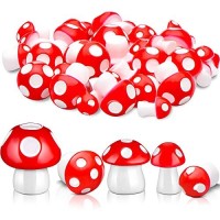 Cute Tiny Mushrooms Mini Miniature Figurines Garden Mushrooms Ornaments Mushroom Model Garden Miniature Statue Landscape Diy Bon