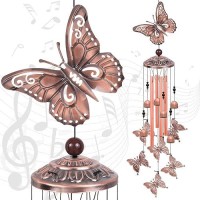 Solawindchime Outdoor Butterfly Wind Chimes Butterfly Memorial Wind Chimes Gift Wind Chime Butterfly Wind Bell Gifts For Wom