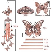 Solawindchime Outdoor Butterfly Wind Chimes Butterfly Memorial Wind Chimes Gift Wind Chime Butterfly Wind Bell Gifts For Wom