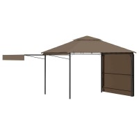 vidaXL Gazebo with Double Extending Roofs 1181x1181x1083 Taupe 180gm 2268