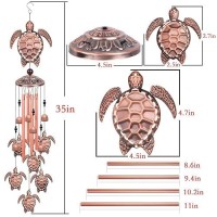 Solawindchime Outdoor Sea Turtle Wind Chimes Turtle Memorial Wind Chimes Gift Wind Chime Sea Turtle Wind Bell Gifts For Wome