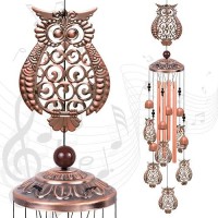 Solawindchime Owl Wind Chimes Outdoor Owl Memorial Wind Chime Owl Gift Wind Chimes Owl Wind Bell Owl Gifts For Women Wind C