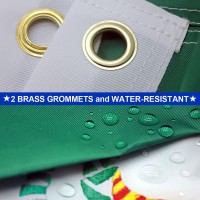 Vsvo Mexico Mexican Flag 3X5 Feet Double Sided Embroidered 300D Indooroutdoor Brass Grommets Heavy Duty Polyester