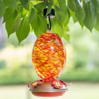 Muse Garden Hummingbird Feeders For Outdoors Hanging Blown Glass Hummingbird Feeder Hummingbird Gifts For Mom Garden Backyard