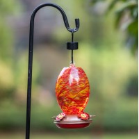 Muse Garden Hummingbird Feeders For Outdoors Hanging Blown Glass Hummingbird Feeder Hummingbird Gifts For Mom Garden Backyard