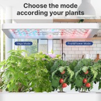 Idoo Hydroponics Growing System 12Pods Indoor Garden With Led Grow Light Plants Germination Kit Builtin Fan Automatic Timer