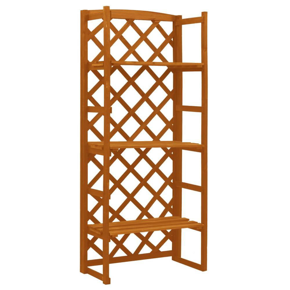 vidaXL Plant Stand with Trellis Orange 236x118x551 Solid Firwood 314834