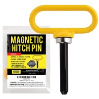 Yellow Magnetic Hitch Pin Lawn Mower Trailer Hitch Pins Ultra Strong Neodymium Magnet Trailer Gate Pin For Simple One Handed