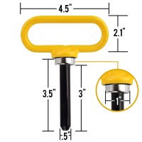 Yellow Magnetic Hitch Pin Lawn Mower Trailer Hitch Pins Ultra Strong Neodymium Magnet Trailer Gate Pin For Simple One Handed