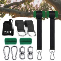 Werfeito Extra Long Tree Swing Straps 3Ft10Ft20Ft30Ft Tree Swing Hanging Straps Kit Holds 5000 Lbs With Tree Protector Heav