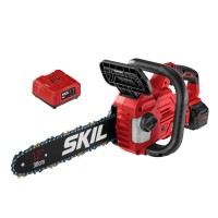 Skil Pwr Core 20 Brushless 20V 12 Handheld Lightweight Chainsaw Kit With Toolfree Chain Tension Auto Lubrication Includes