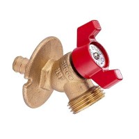 (Pack Of 5) Efield Valve 1/4-Turn Sillcock Hose Bibb With Flange 1/2 In. Pex Crimp Inlet X 3/4 In. Mht Outlet