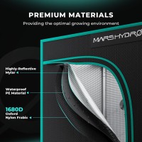 Mars Hydro 26X26 Advanced Grow Tent 32X32X63 High Reflective Mylar 1680D For Hydroponics Indoor Plant Growing With Obs