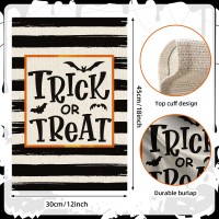 2 Pack Ghost Spooky Halloween Boo Garden Flag 12 X 18 Inch Double Sided Vertical Burlap Trick Or Treat Garden Flag For Seasonal