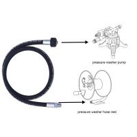 Tool Daily Pressure Washer Whip Hose With Swivel Hose Reel Connector Hose For Pressure Washing 4 Ft 38 Npt Solid M22 Femal