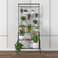 Zhongma 3 Tier Large Heavy Duty Plant Stand With Hanging Plant Pot Shelf  35.43 X 33.27 X 78.74  Tall Multi Layer Plant Holder For Home  Garden  Each Tier: 35.43 L X 10.5W  Easy To Hold Large Plant