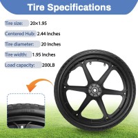 20X195 Flat Free Wheels Compatible With Rubbermaid Wheelbarrow Wheels 20 Flat Free Tires With 58 Bearing 34 Bearin