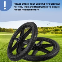 20X195 Flat Free Wheels Compatible With Rubbermaid Wheelbarrow Wheels 20 Flat Free Tires With 58 Bearing 34 Bearin