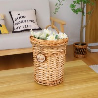 Woven Wicker Hanging Basket Door Hanging Basket Wall Decorations For Home Garden Farmhouse Original