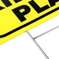 4 Pieces Slow Down Kids At Play Sign With Metal Stake 12 X 16 Inch Kids At Play Safety Signs Double Sided Child Safety Caution