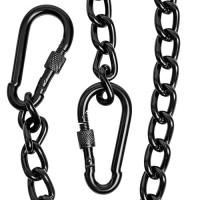 Velomill 26 Inch Black Hammock Chain Hanging Chair Chainpunching Bag Chain With Two Carabiners