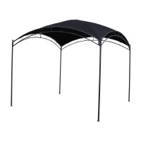 St Kitts 10Foot Square Dome Top Gazebo Black