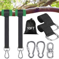 Werflyto Safe Tree Swing Hanging Straps Kit 3Ft10Ft15Ft20Ft Heavy Duty Holds 5500Lbs Extra Long Adjustable Tree Swing Strap