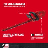 Craftsman V20 Cordless Hedge Trimmer 20 Inch Bare Tool Only Cmcht810B