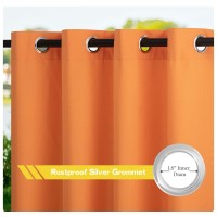 Nicetown 2 Panels Halloween Decorations Outdoor Curtains For Patio Waterproof Rustproof Grommet Privacy Outdoor Blinds Cold Ins