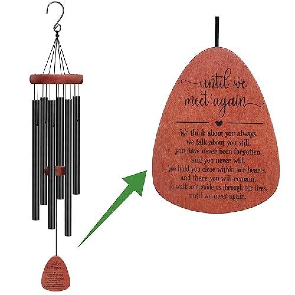 Loss Of Love One Sympathy Gifts Beech Wooden Memorial Wind Chime For Loss Of Father Mother Daughter Brother Sister Son Dad Mom H