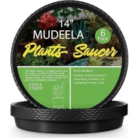 Mudeela 6 Pack Of 14 Inch Plant Saucer Durable Plastic Plant Trays For Indoors Plastic Flower Plant Pot Saucer Made Of Thicke