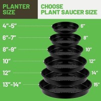 Mudeela 6 Pack Of 14 Inch Plant Saucer Durable Plastic Plant Trays For Indoors Plastic Flower Plant Pot Saucer Made Of Thicke