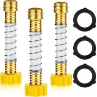 Outus 3 Pieces Flexible Hose Protector Hose Extension Adapter Garden Hose Extension Hose Coiled Spring Protector Water Filter Wi