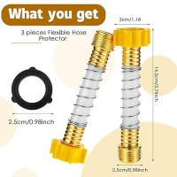 Outus 3 Pieces Flexible Hose Protector Hose Extension Adapter Garden Hose Extension Hose Coiled Spring Protector Water Filter Wi