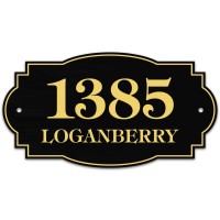 House Address Sign House Address Plaque Indooroutdoor Use 7X12 Inch 22 Colors Reflective Option Usa Made By My Sign Cente